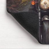 カーンテリアライディングオートバイハロウィーン怖い マウスパッド (コーナー)