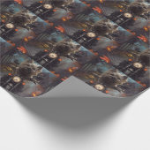 カーンテリアライディングオートバイハロウィーン怖い ラッピングペーパー (角)