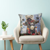 カーンテリアードッグはオートバイクリスマスに乗る クッション (椅子)