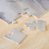 カーンテリアードッグはオートバイクリスマスに乗る ジグソーパズル (側面)