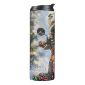 カーンテリアードッグはオートバイクリスマスに乗る タンブラー (回転左)