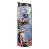 カーンテリアードッグはオートバイクリスマスに乗る タンブラー (回転右)