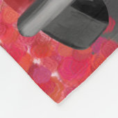 カーンテリアー車ハートバレンタイン フリースブランケット (角)