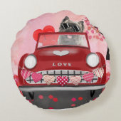 カーンテリアー車ハートバレンタイン ラウンドクッション (裏面)