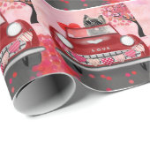 カーンテリアー車ハートバレンタイン ラッピングペーパー (ロールコーナー)