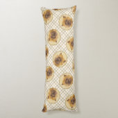 カーンテリア絵を描ーのかわいいオリジナルペットドッグアート ボディピロー (裏面 (縦))