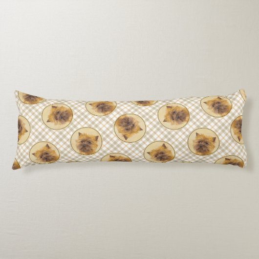 カーンテリア絵を描ーのかわいいオリジナルペットドッグアート ボディピロー (正面)