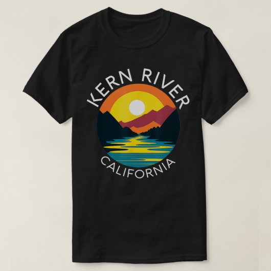 カーンリバーカリフォルニアセコイアフォレストカーンヴィルRet Tシャツ (デザイン正面)
