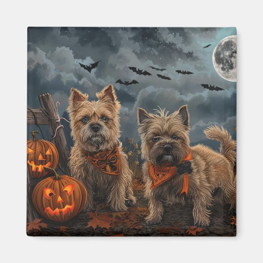 カーン・テリア ハロウィーン スプーキー マグネット (正面)