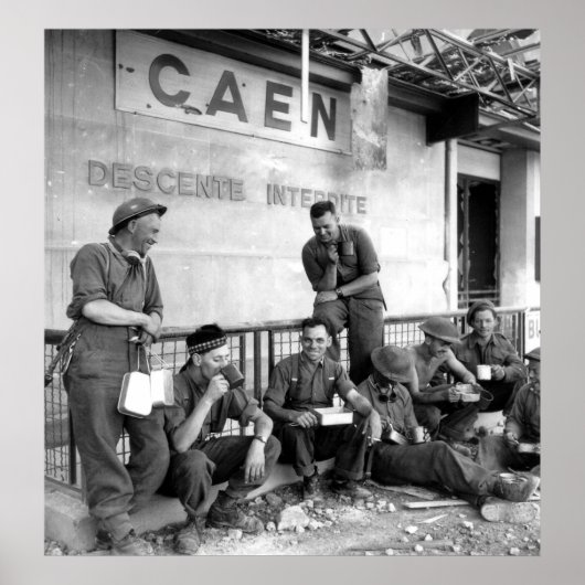 カーン・フランス第二次世界大戦のカナダ兵 ポスター (正面)