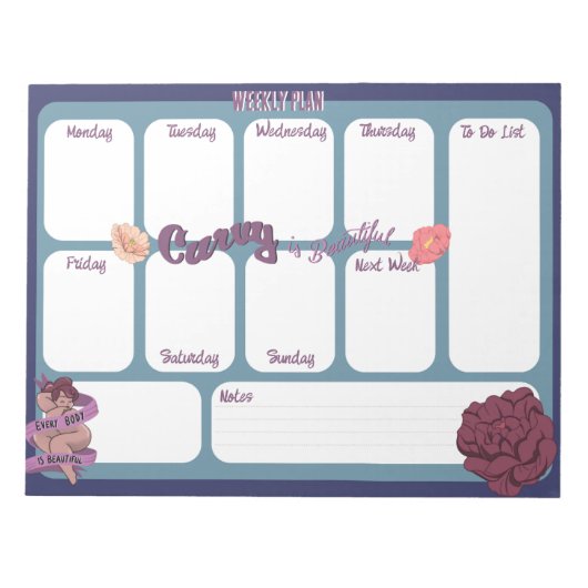 カーヴィーが美しい ノートパッド (正面)