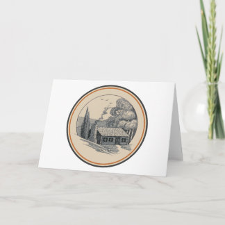 カー中国のWV州パークシリーズ：ログキャビン カード