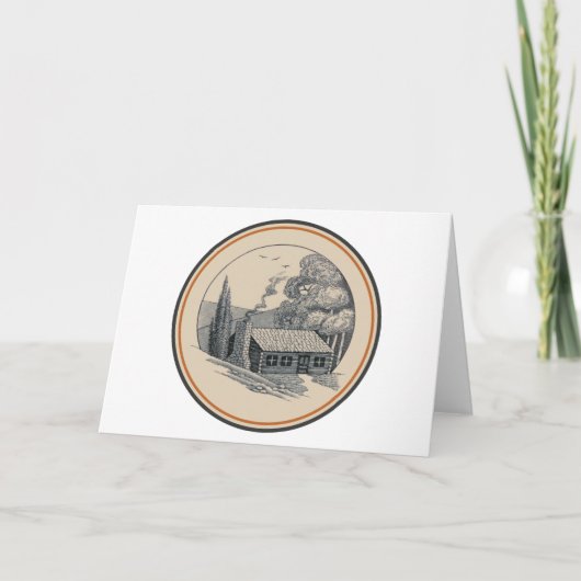 カー中国のWV州パークシリーズ：ログキャビン カード (正面)