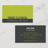 カー企業のドはっきりしたブロック灰色ライム 名刺 (正面/裏面)