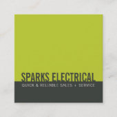 カー企業のドミニマルモダンはっきりした・ブロック灰色ライム スクエア名刺 (正面)