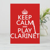 カー保ムアンドクラリネット（任意の背景色） 招待状 (スタンド正面)