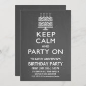 カー保ムアンドパーティーオン誕生日招待状 招待状 (正面/裏面)