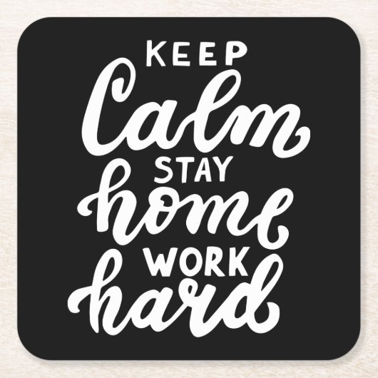 カー保ムステイホームワーク懸命 スクエアペーパーコースター (正面)