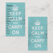 カー保ムブルーグランジキャンバスデジタルアート 名刺 (正面/裏面)