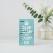 カー保ムブルーグランジキャンバスデジタルアート 名刺 (スタンド正面)