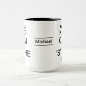 カー保ム&スタッチオン名前をカスタムするマグ マグカップ (中央)