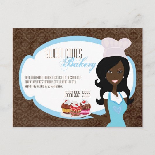 カー広告ド・アフリカ系アメリカン・ベーカーケーキ ポストカード (正面)