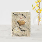 カー後を追ドが必要なハートのみのコンパス カード (黄色い花)