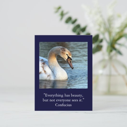 カー感動的ド引用文孔子美しい1 ポストカード (スタンド正面)