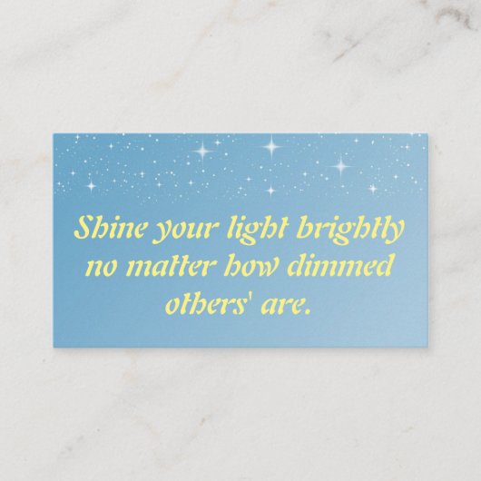 カー感動的ド – シャイン 名刺 (正面)