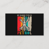 カー整備士ユーモアガソリンドラッグレース 名刺 (裏面)