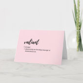 カー気にドの取得 – 勇気の定義 カード (正面)