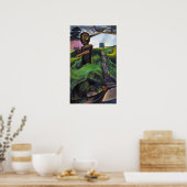 カー熱狂するル – 階段1928 ポスター (キッチン)