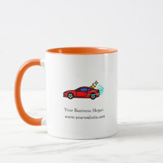 カー用品洗車・コーティング業者のビジネス用ロゴ マグカップ