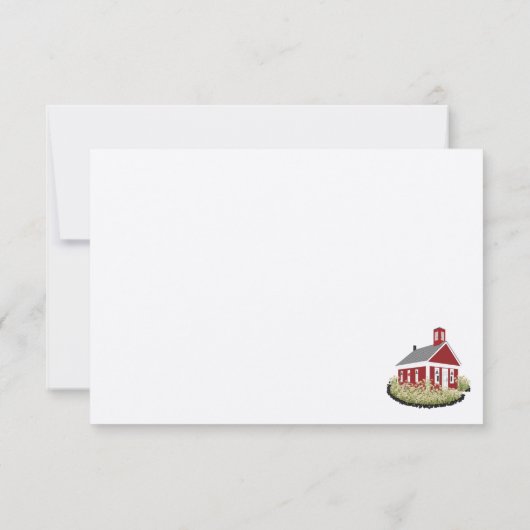 カー空白のド – カナダ国旗のバージョン学校 サンキューカード (裏面)