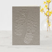 カー空白のド – サンディビーチサンダル カード (黄色い花)