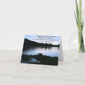 カー空白のド、マウンテンレイクミスト、日の出 サンキューカード (裏面)