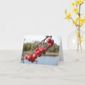 カー空白のド – 赤い果実 カード (黄色い花)