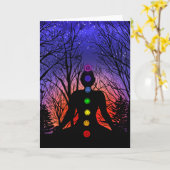 カー空白のド | Meditation Yoga at Sunset カード (黄色い花)