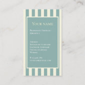 カー航海のドストライプシティの町の会社名 名刺 (裏面)