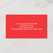 カー詳細カスタムロゴ黒と赤 名刺 (裏面)