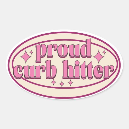 カー誇りを持ったブ・ヒッター 楕円形シール (正面)