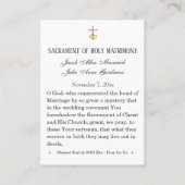 カー賛美ルとジタ結婚の聖札 名刺 (裏面)