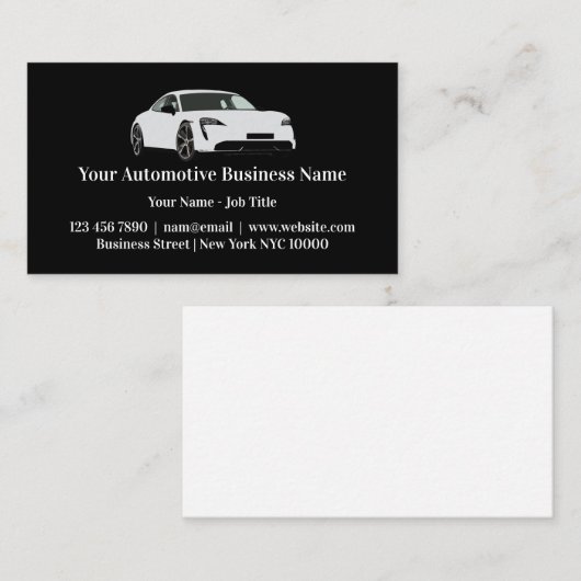 カー車のテーマ名刺 名刺 (正面/裏面)