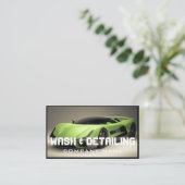 カー車のド洗浄と自動ディテモダンィブ黒 名刺 (スタンド正面)