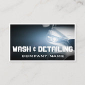 カー車のド洗浄と自動詳細暗モダン色 名刺 (正面)