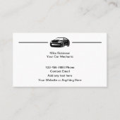 カー車の整備士シンプル名刺 名刺 (正面)