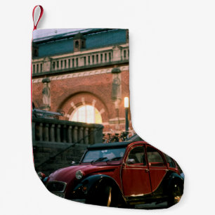 カー通り旧ヴィンテージスタイル道路 スモールクリスマスストッキング