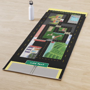 カー遊ズ&ホップスコッチフロアマット ヨガマット