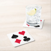 カー遊ド記号パターン スクエアペーパーコースター (インサイチュ)