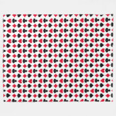 カー遊ド記号パターン フリースブランケット (正面(横))